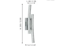 Pertini Plafond 33cm LED 3000K 6,6W Krom