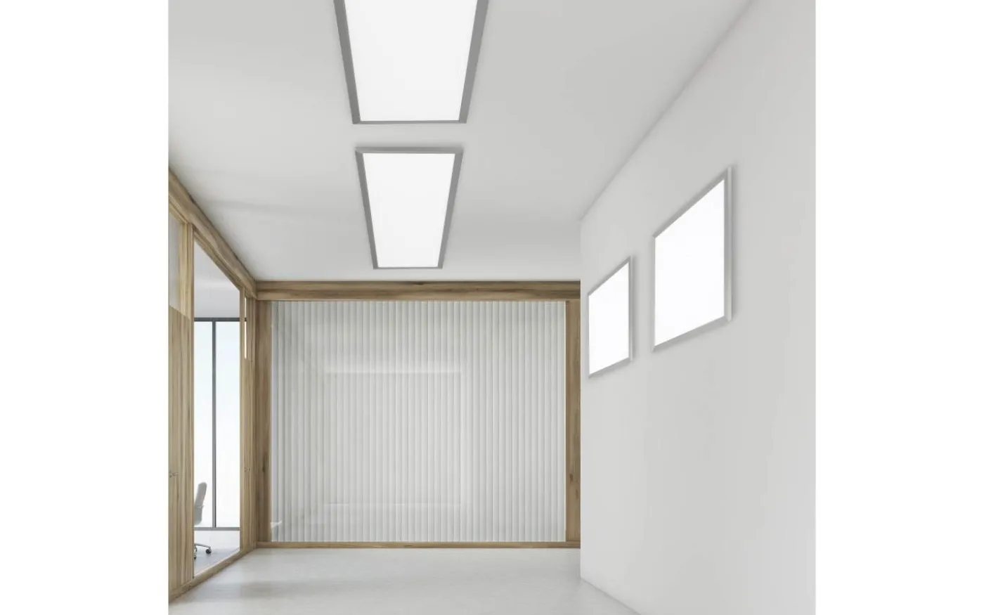 Phoenix Plafond LED 45x45cm borstad stål