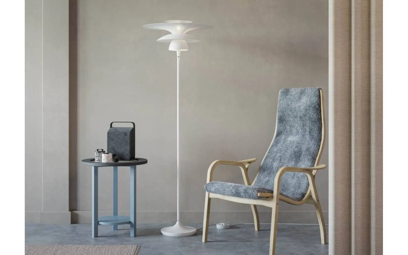 Picasso Golvlampa 140cm Mattvit