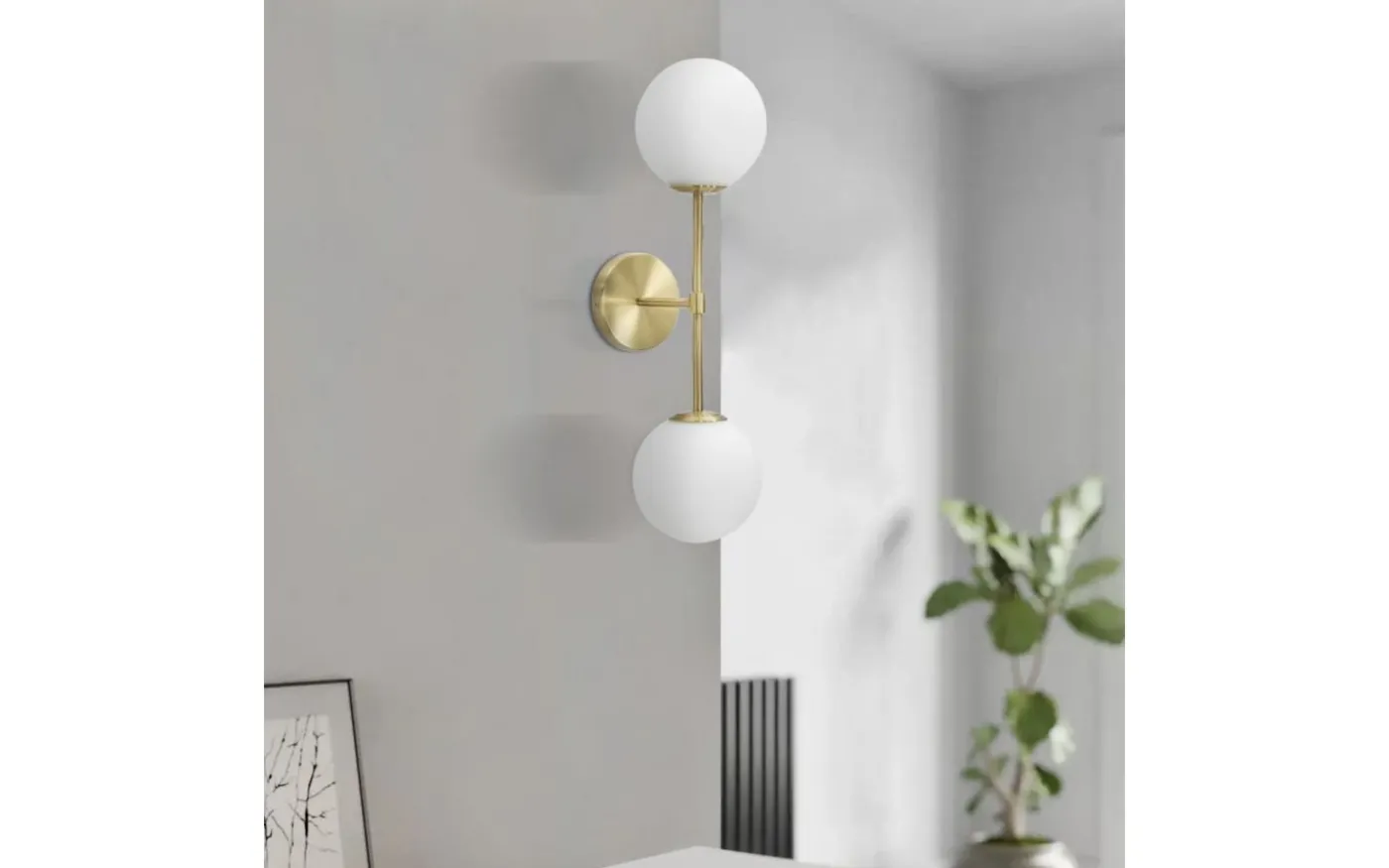 Piccolo Vägglampa 55cm Guld