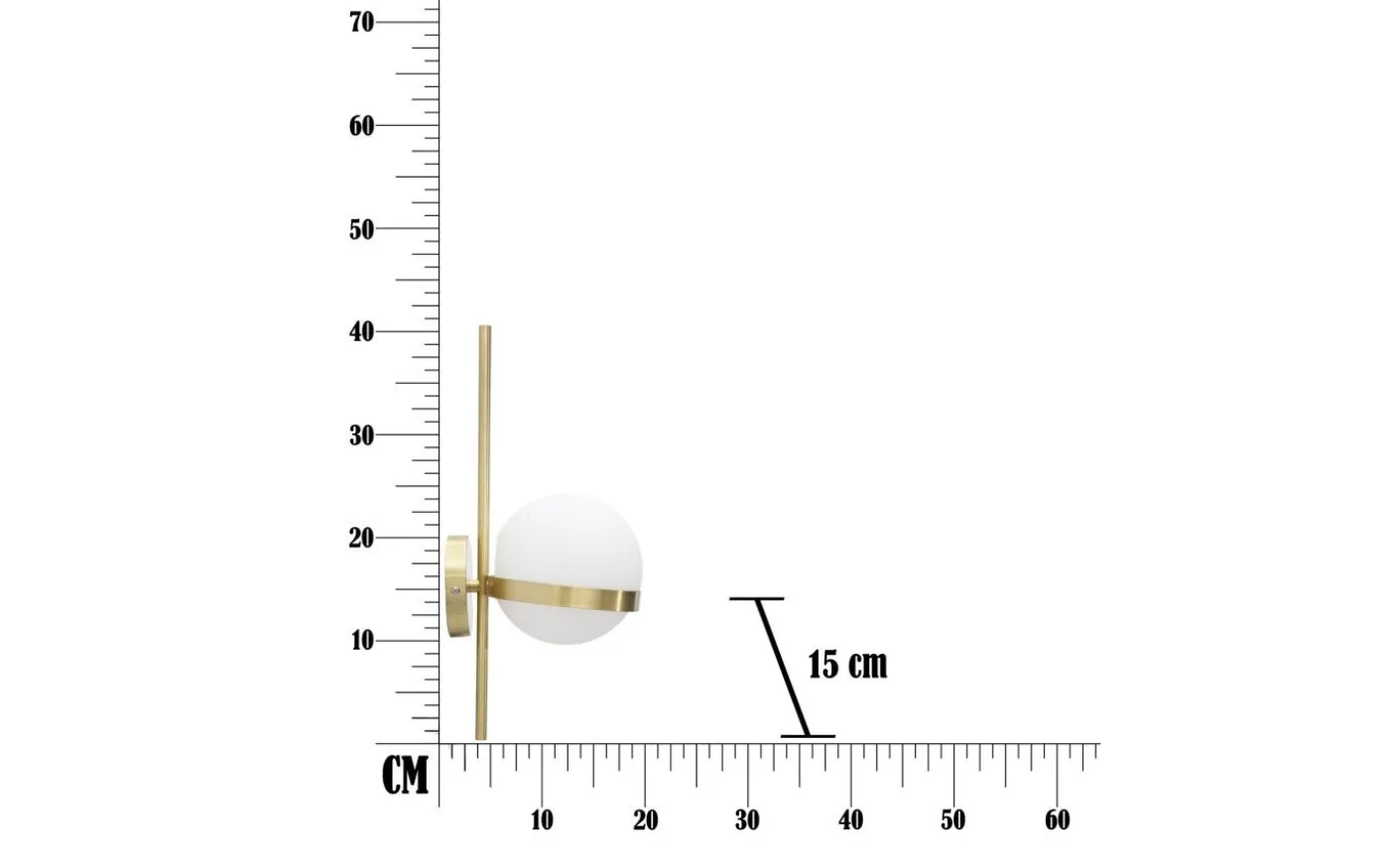 Piccolo Vägglampa 40cm Guld