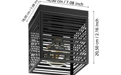 Piedritas Plafond 18cm Svart