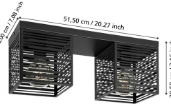 Piedritas Plafond 51,5cm Svart