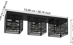 Piedritas Plafond 73cm Svart