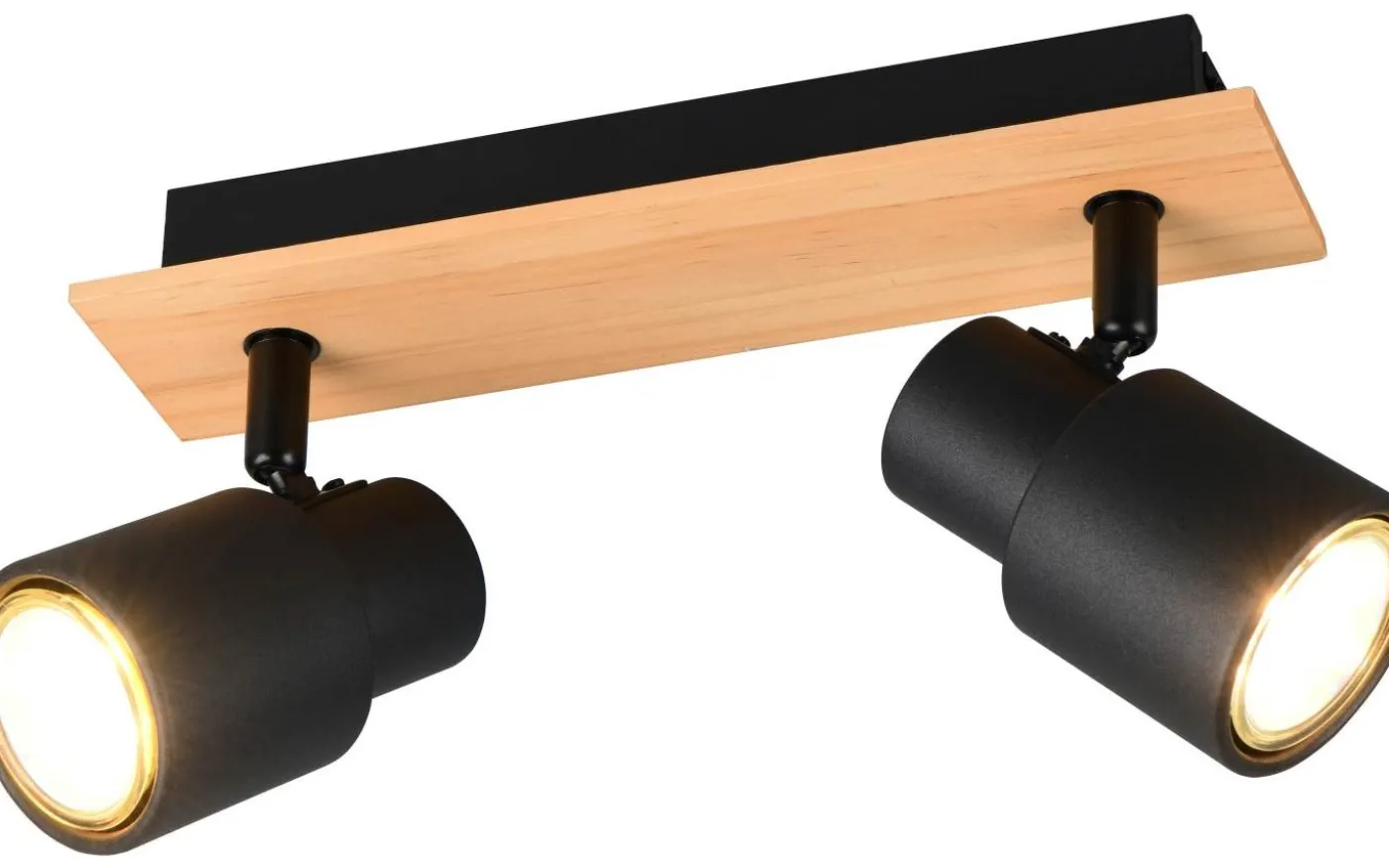 Pierre Spotlight 2-delat matt svart/trä