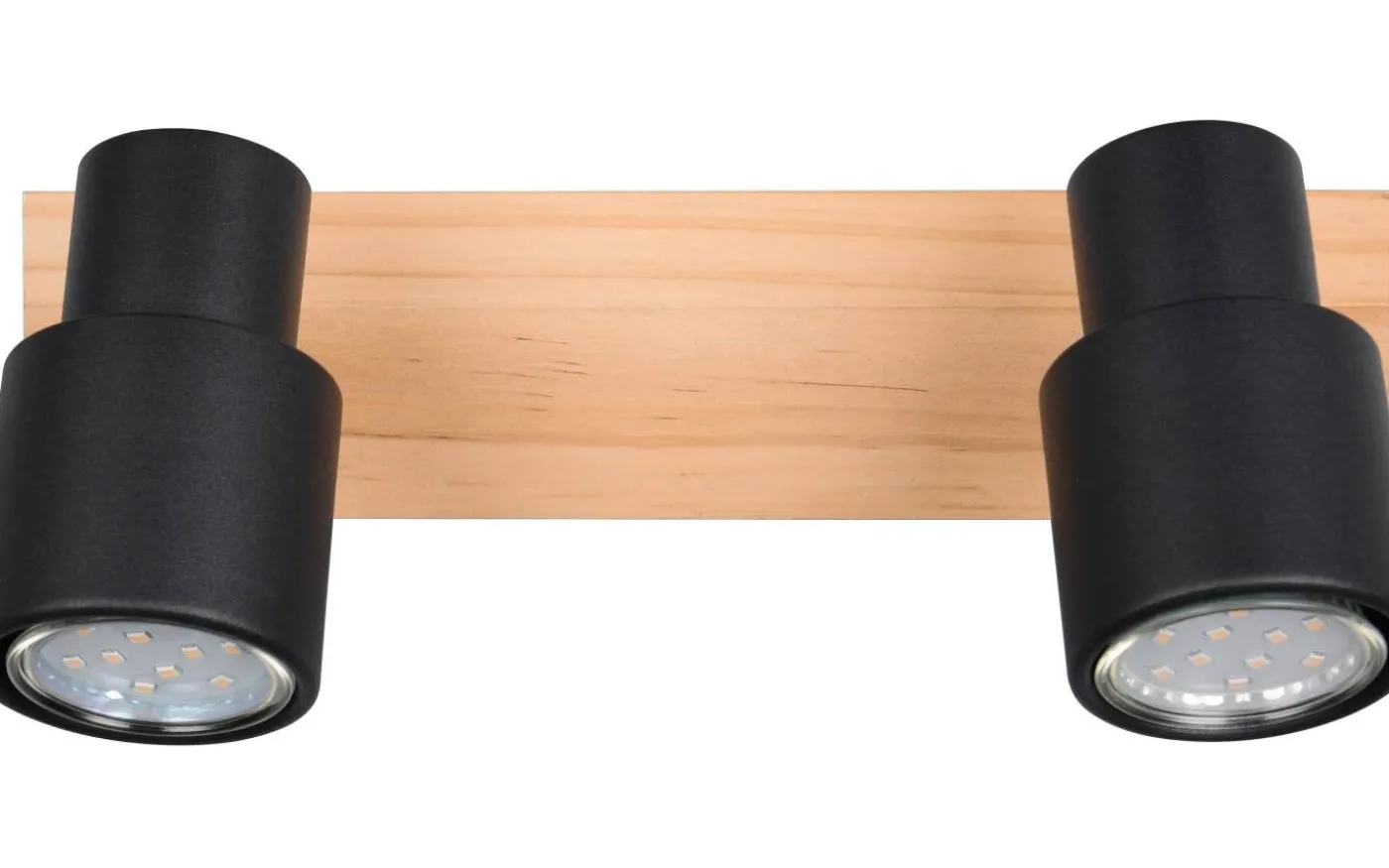 Pierre Spotlight 2-delat matt svart/trä