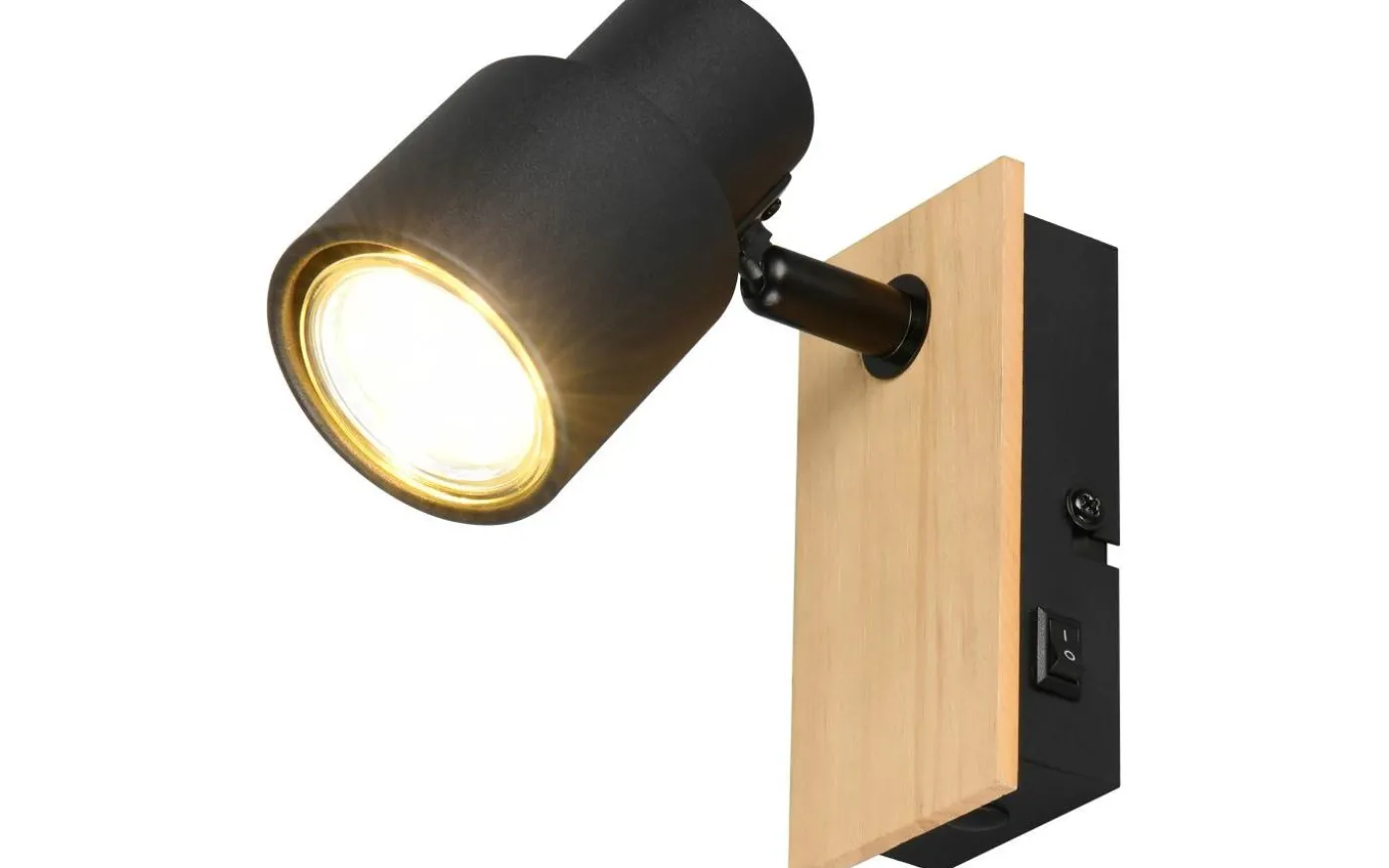 Pierre Spotlight matt svart/trä