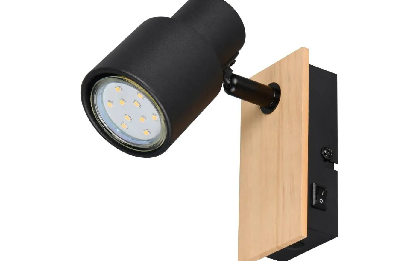 Pierre Spotlight matt svart/trä