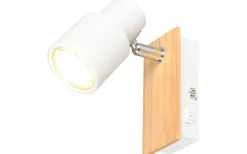 Pierre Spotlight matt vit/trä