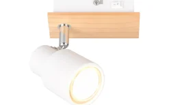 Pierre Spotlight matt vit/trä