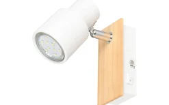 Pierre Spotlight matt vit/trä