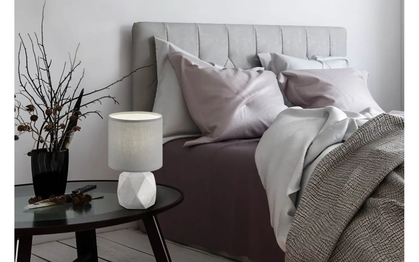 Pike Bordslampa E14 grå