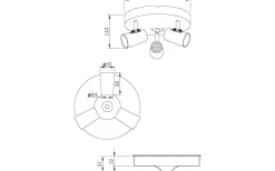 Pilot Takspotlight 25cm 3L Stål