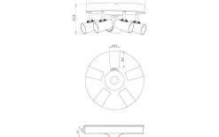 Pilot Takspotlight 30cm 5L Svart