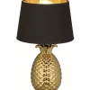 Pineapple Bordslampa 43cm E27 guld/svart