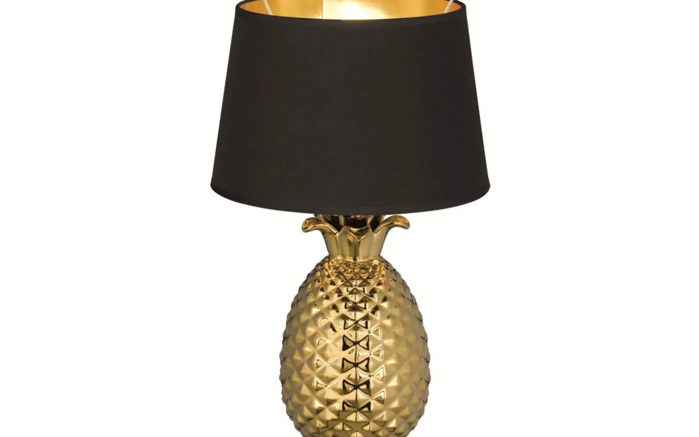 Pineapple Bordslampa 43cm E27 guld/svart