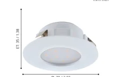 Pineda Spotlight LED 3000K 4,9W Vit IP44