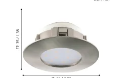 Pineda Spotlight LED 3000K 4,9W Nickel IP44