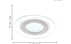 Pineda Spotlight LED 3000K 11W Nickel/Vit