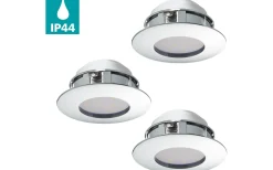 Pineda Spotlight 3-Pack LED 3000K 3x4,9W Krom IP44