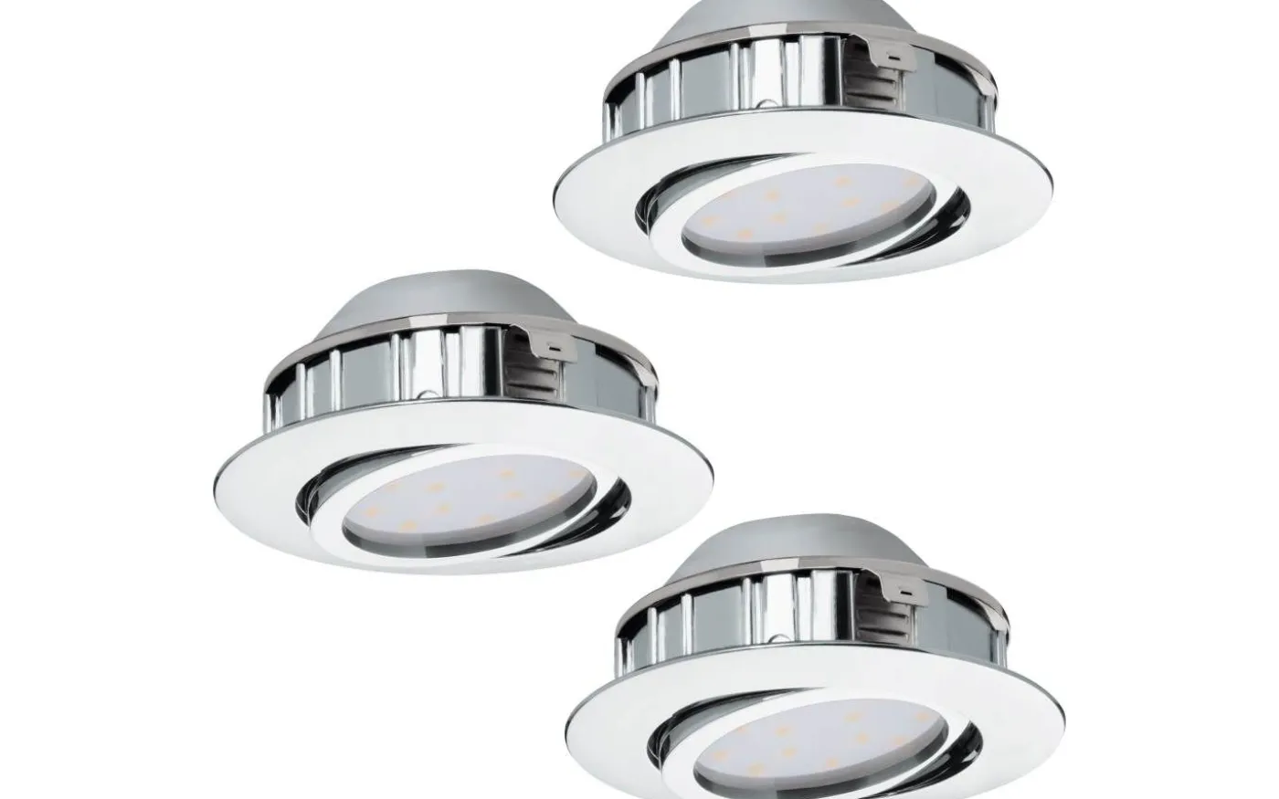 Pineda Spotlight 3-Pack LED 3000K 3x4,9W Krom