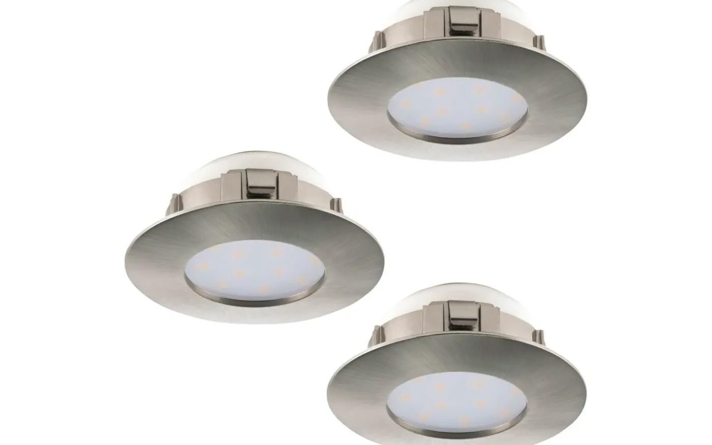 Pineda Spotlight 3-Pack LED 3000K 3x4,9W Nickel IP44