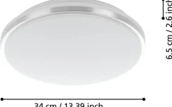 Pinetto Plafond 34cm LED 4000K 15,6W Vit/Krom IP44