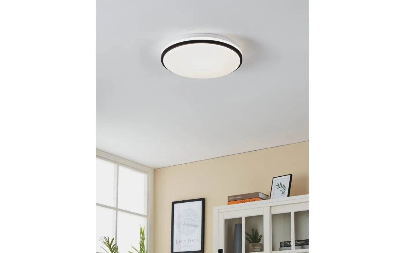 Pinetto Plafond 34cm LED 4000K 15,6W Vit/Svart IP44