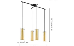 Pinto Gold Taklampa 91cm Guld