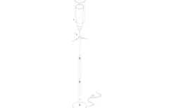 Pinto Golvlampa 147cm Svart/Guld