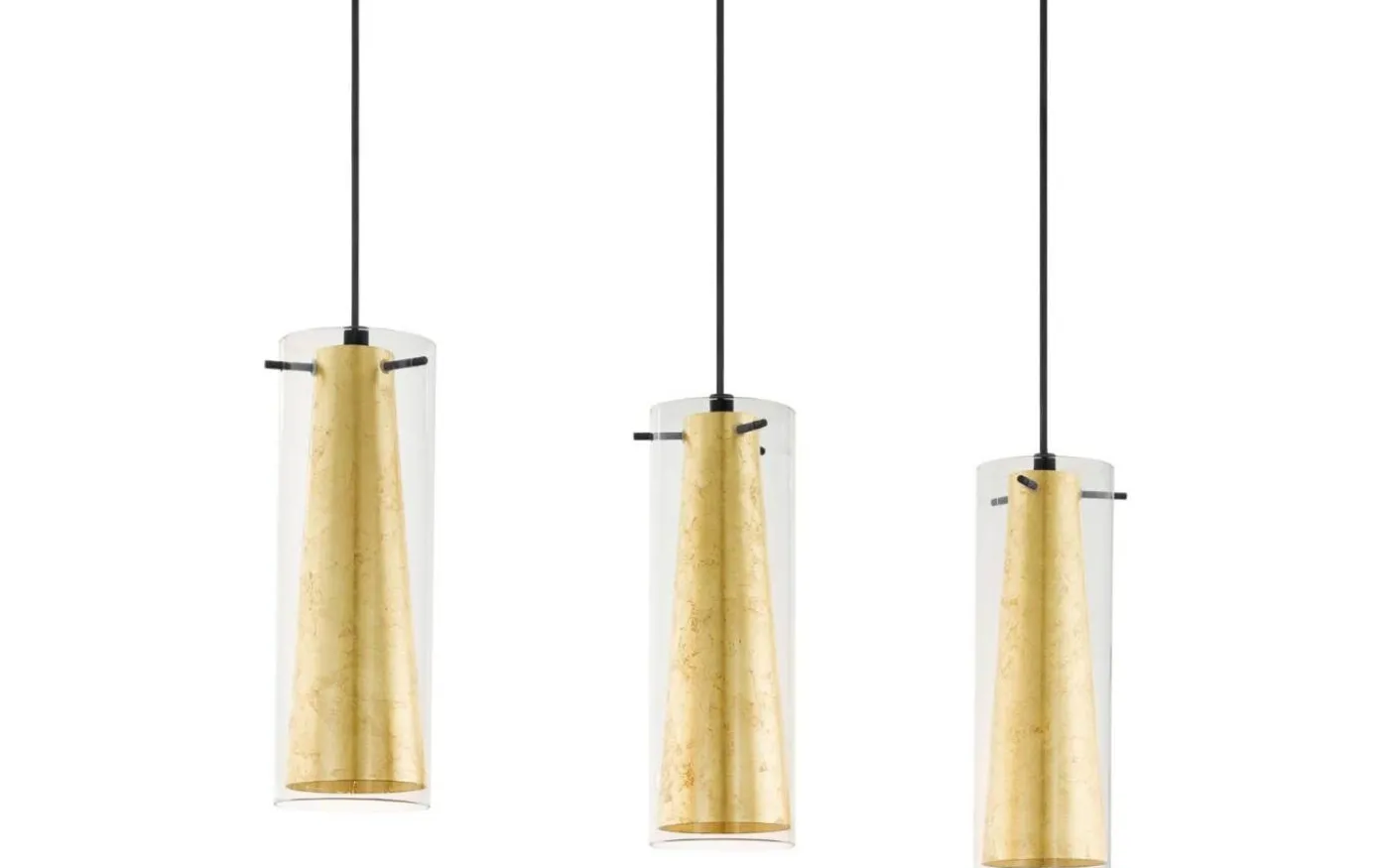 Pinto Taklampa 73cm Bladguld