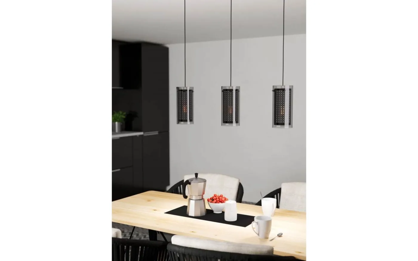 Pinto Textil 1 Taklampa 82cm Svart