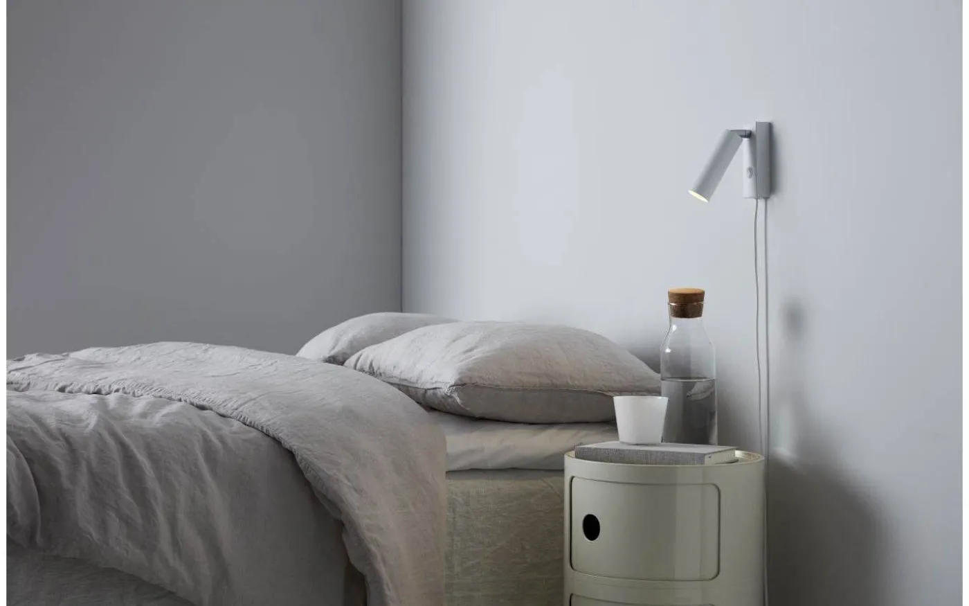 Pipeline Vägglampa Enkel Mattvit