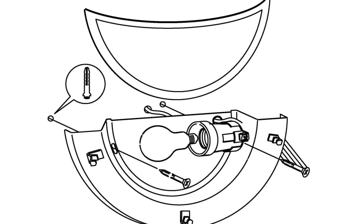 Planet Vägglampa Nickel