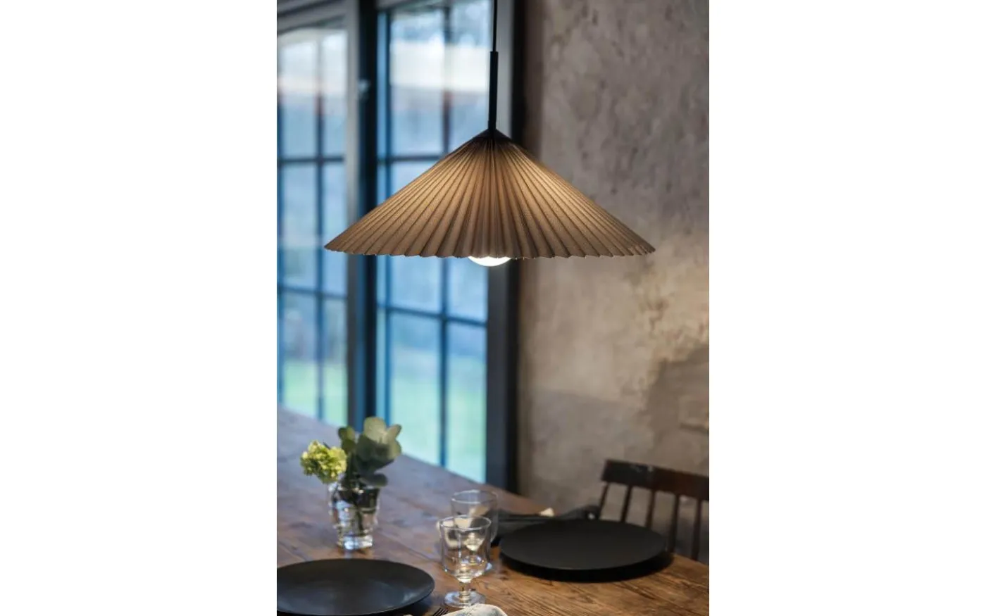 Plisado Taklampa 50cm Grå