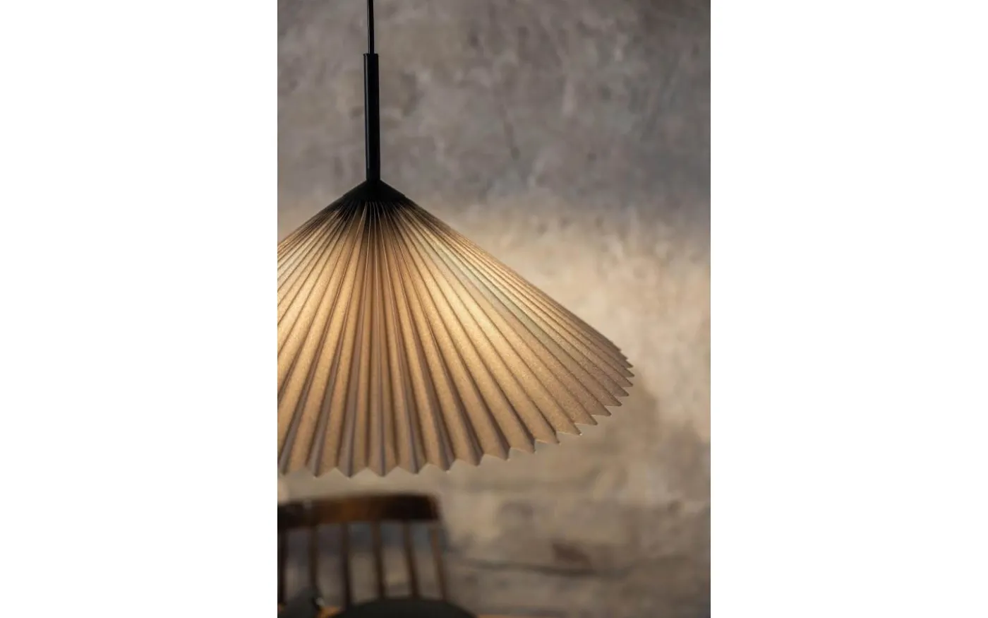 Plisado Taklampa 50cm Grå