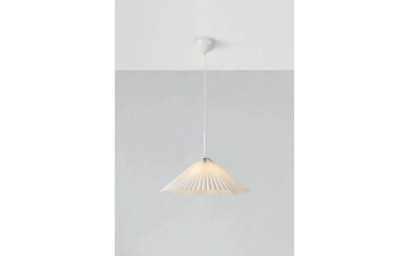 Plisado Taklampa 50cm Vit