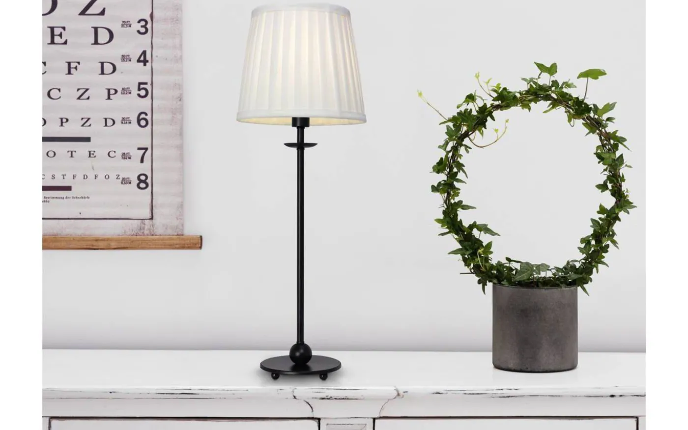 Plisserad Lampskärm Ø20cm Vit