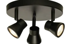 Pluto Takspotlight 20cm LED 3x5W 3000K Svart