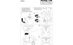 Pluto Takspotlight 20cm LED 3x5W 3000K Svart