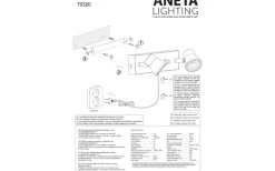 Pluto Vägglampa Dubbel LED 2x5W 3000K Vit