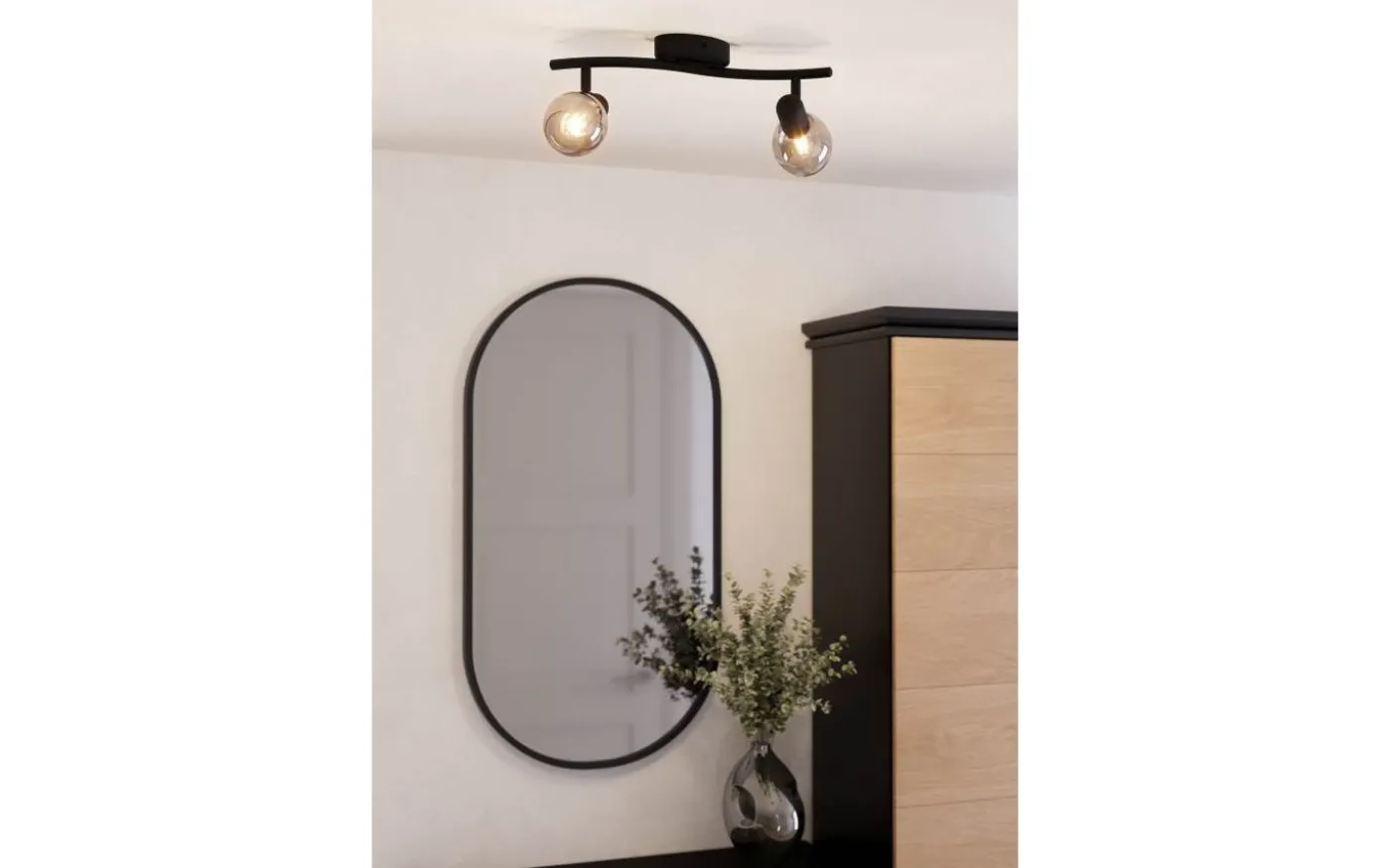 Pollica Takspotlight 37cm Svart