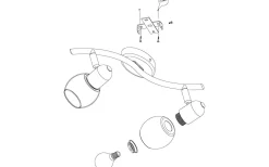 Pollica Takspotlight 37cm Svart