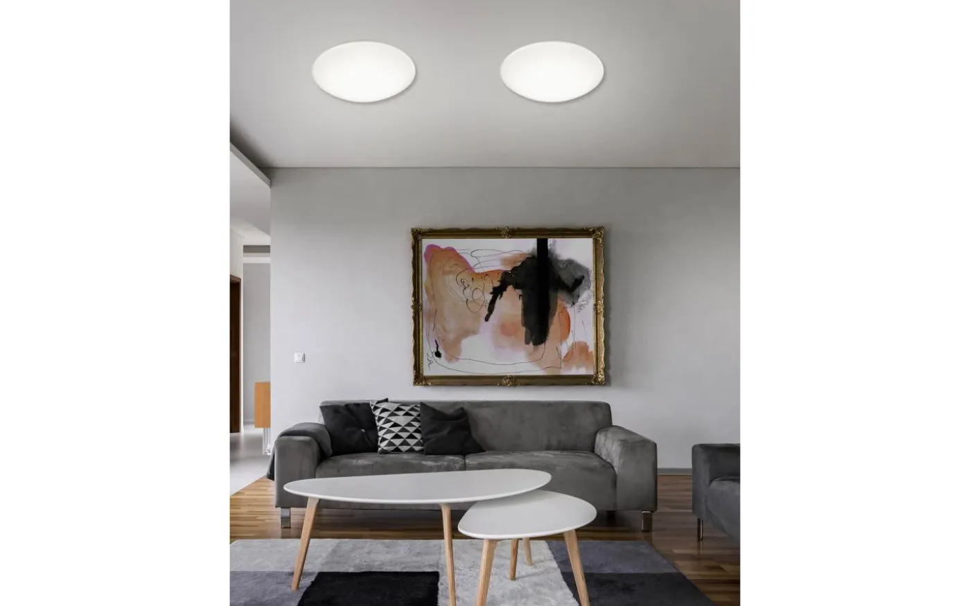 Pollux Plafond LED 27cm vit rörelsesensor + skymningssensor IP44