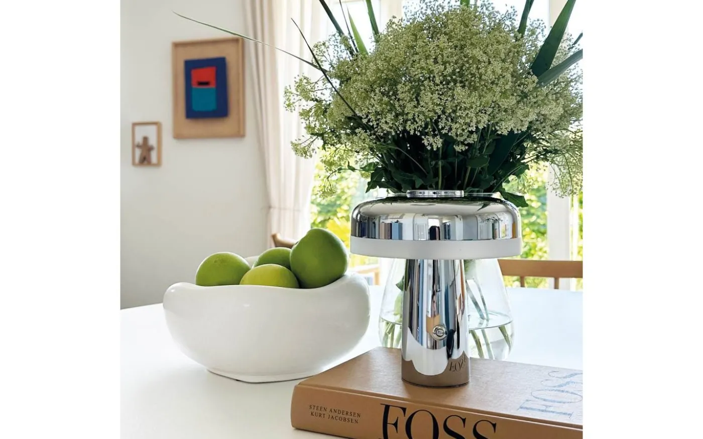 Porter Uppladdningsbar Bordslampa 16,5cm Krom