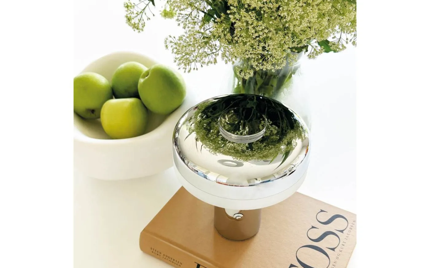 Porter Uppladdningsbar Bordslampa 16,5cm Krom