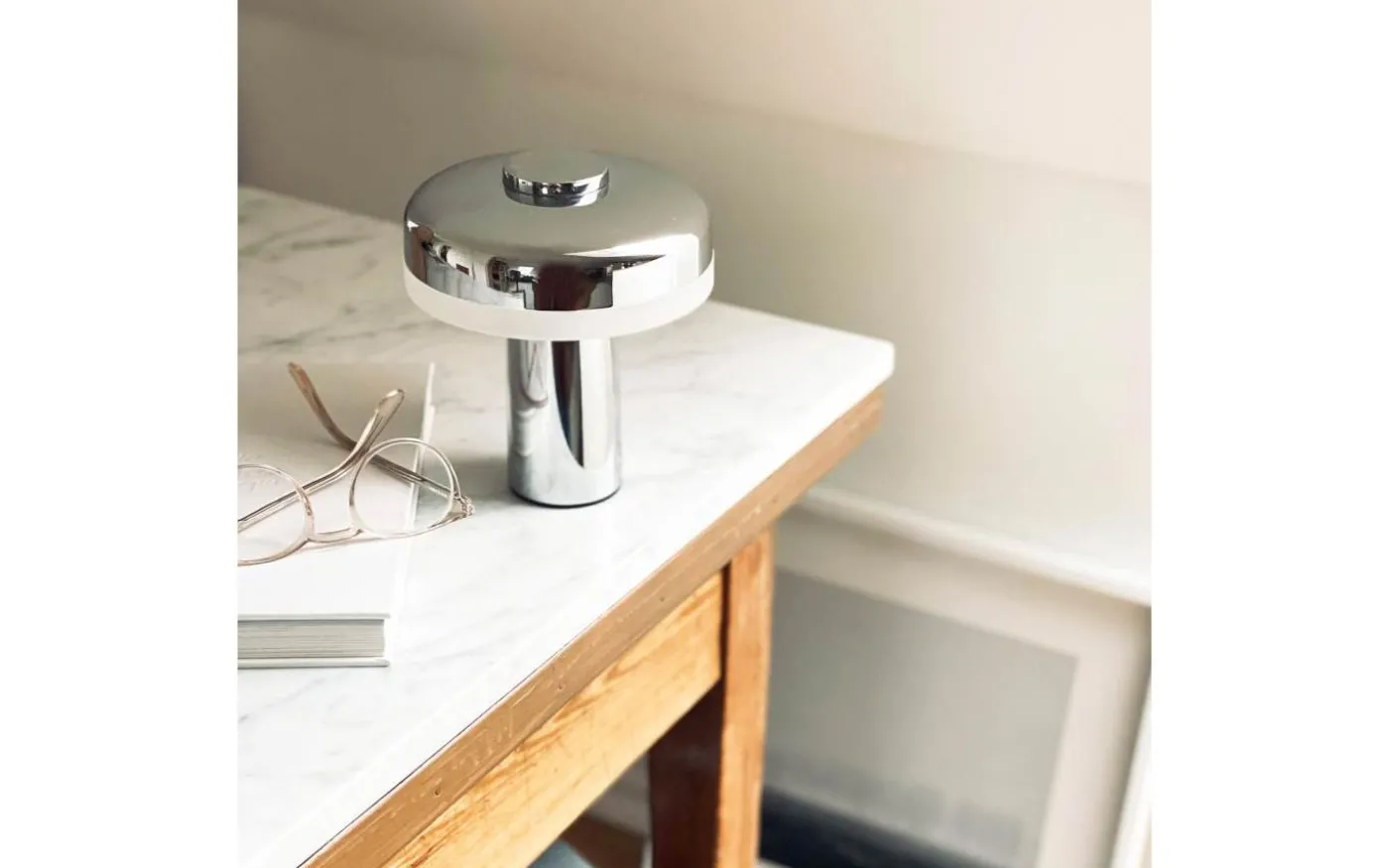 Porter Uppladdningsbar Bordslampa 16,5cm Krom