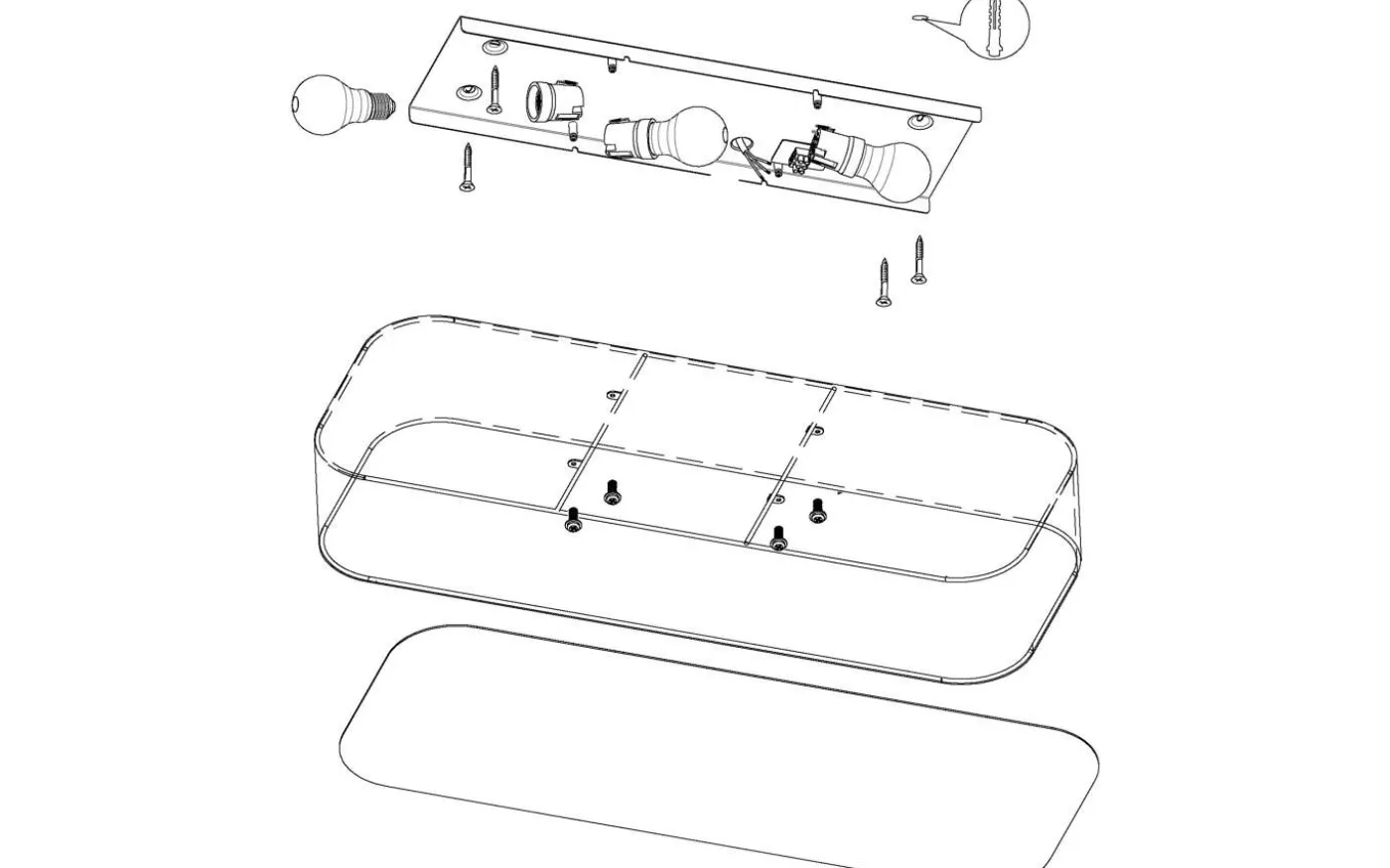 Posaderra Plafond 75cm Grå