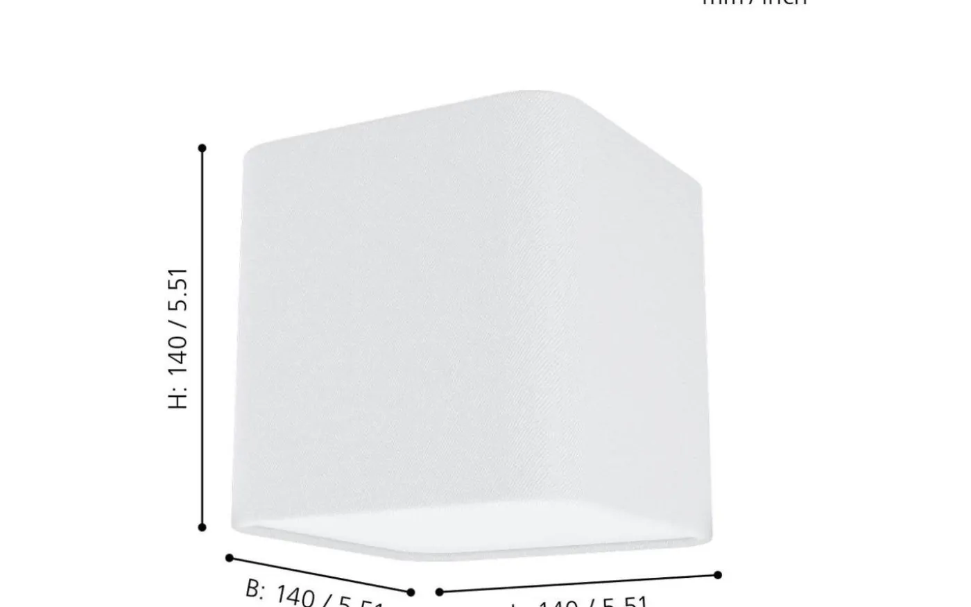 Posaderra Plafond 14cm Vit