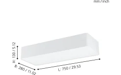 Posaderra Plafond 75cm Vit